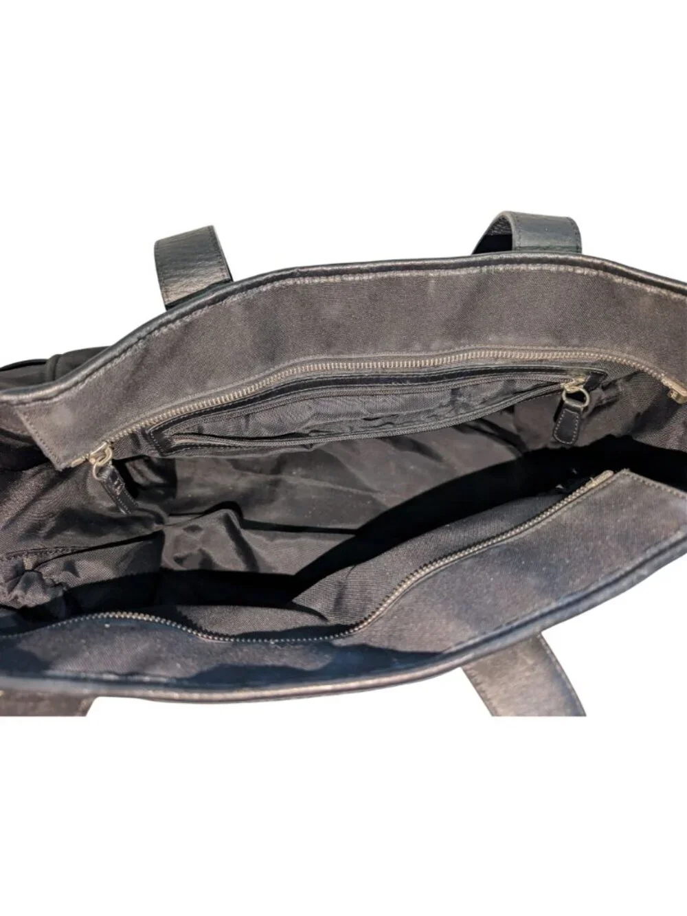 Coach Diaper Bag Y2K Coach Hamptons 8A42 Black Canvas Tote Diaper Bag w/ Pad